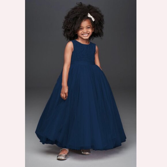 Heart Cutout Back Ball Gown Flower Girl Dress Size 3 - Picture 1 of 14